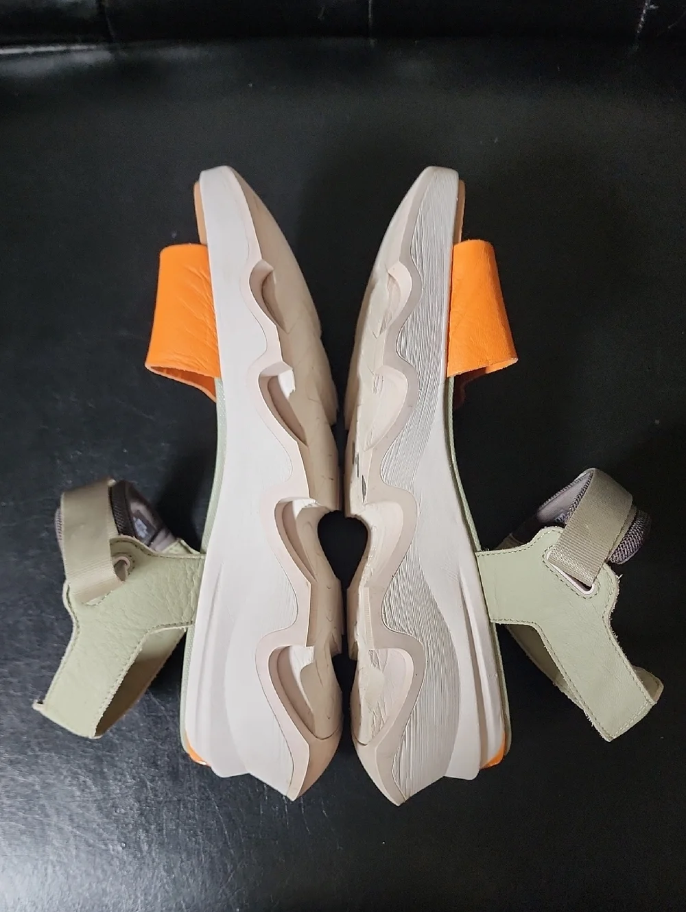 SOREL Kinetic Impact Y-Strap High Sandal Safari Sea Salt Koi Orange Platform 10 - Picture 12 of 13